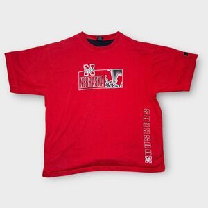 Vtg Nebraska Huskers Starter Shirt XL Red NCAA College Football Y2K Baggy Gorp